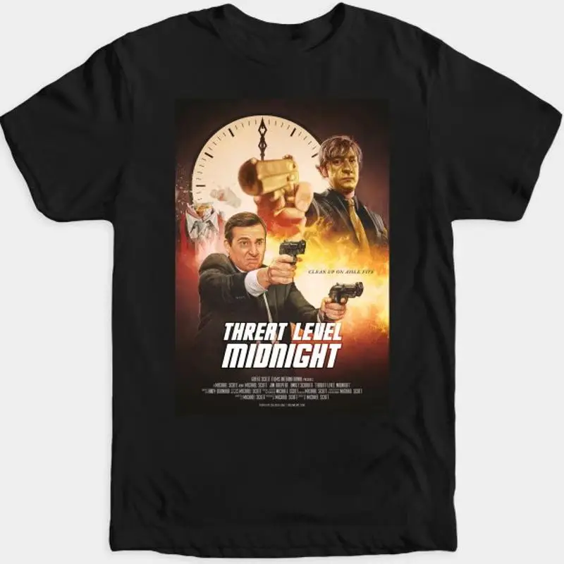 

Funny Threat Level Midnight The action Movie Steve Carell T Shirt