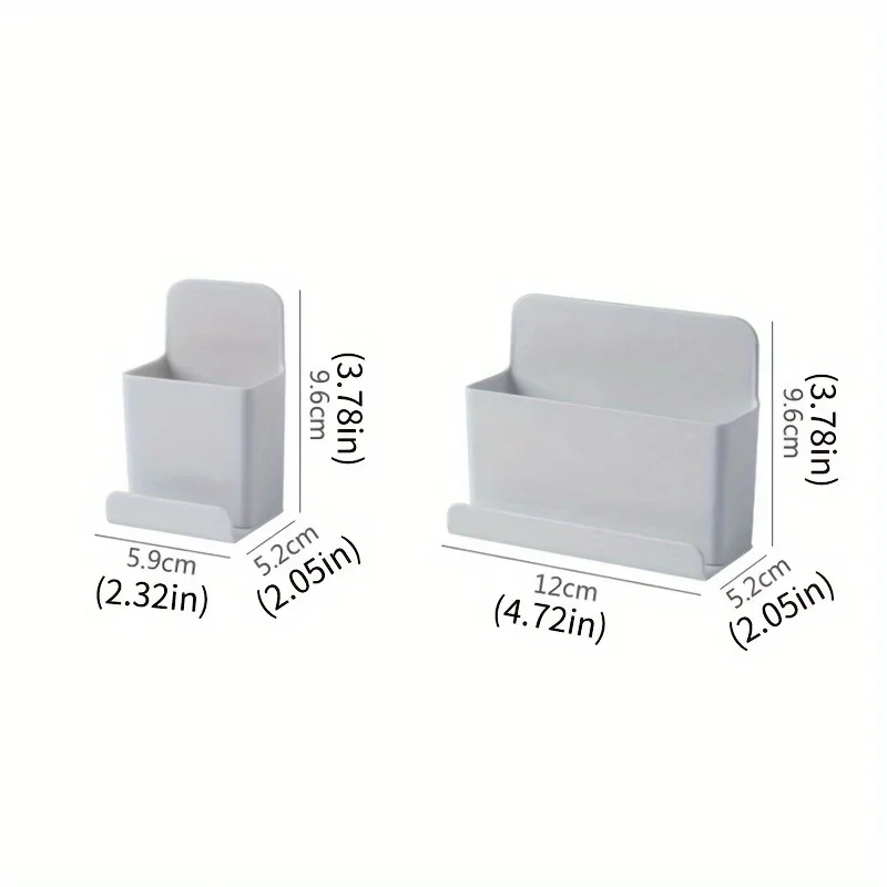1pc Punch Free TV Air Conditioner Remote Control Shelf, Wall Storage Box, Mobile Phone Wall Mount
