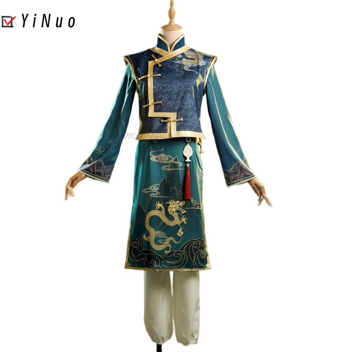 Identity Vanime 게임 생존자 Edgar Valden 코스프레 코스튬 화가 검관 스킨 치파오 탕주앙 여성 전통 축제 세트