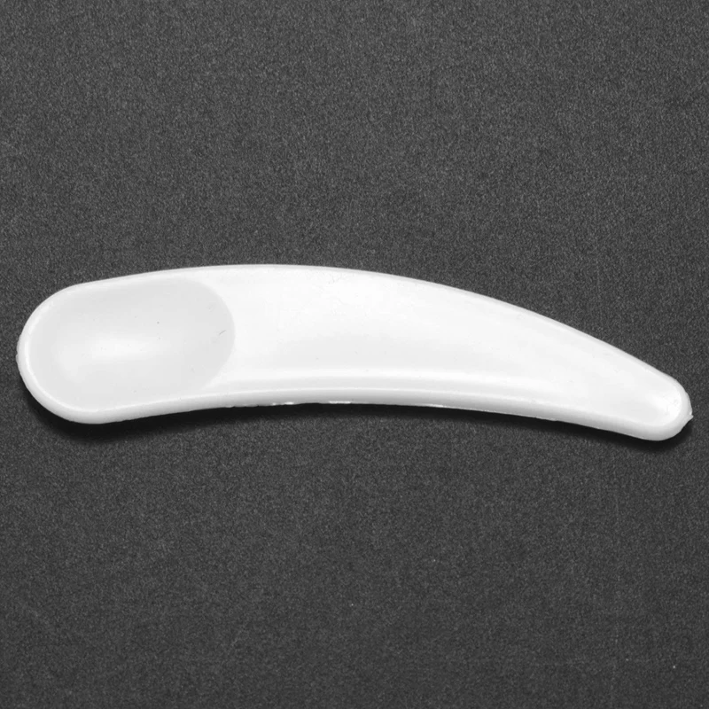 100Pcs Mini Cosmetic Spatula Scoop Disposable White Plastic Mask Spatula Spoons