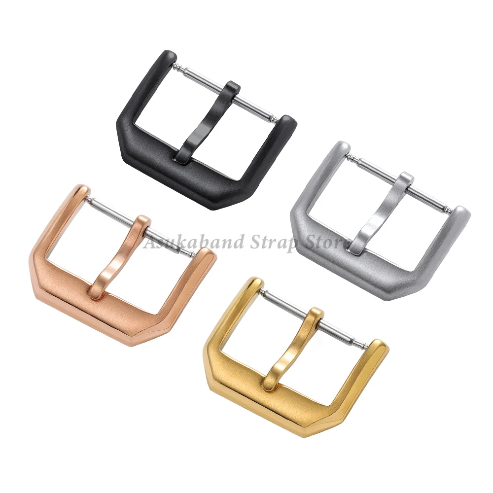 16 مللي متر 18 مللي متر 20 مللي متر مشبك من الفولاذ المقاوم للصدأ مشبك خفيف الوزن لـ IWC حزام من الجلد الطبيعي مشبك معدني ماتي اللون الفرقة زر