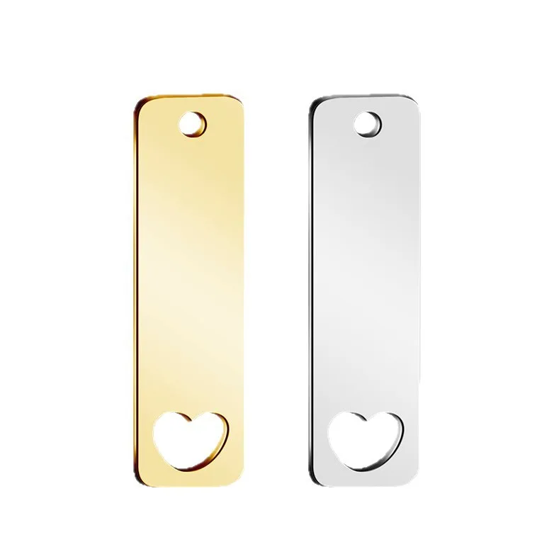 

Right Road New 50 Pcs/pack Stainless Steel Hollow Peach Heart Square Piece DIY Jewelry Pendant Accessories Wholesale