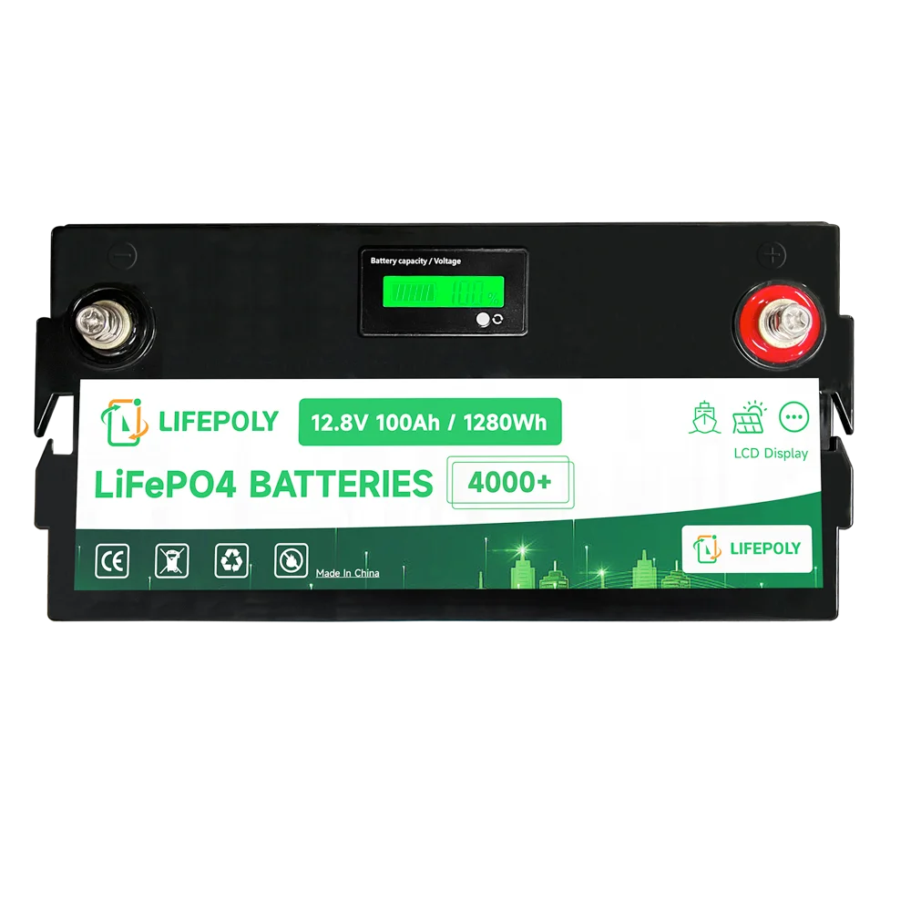 New 12V 50Ah 100Ah LiFePO4 Battery Pack Lithium Iron Phosphate System Built-in BMS for Solar Golf Cart EV RV 4000+ Cycles IP65