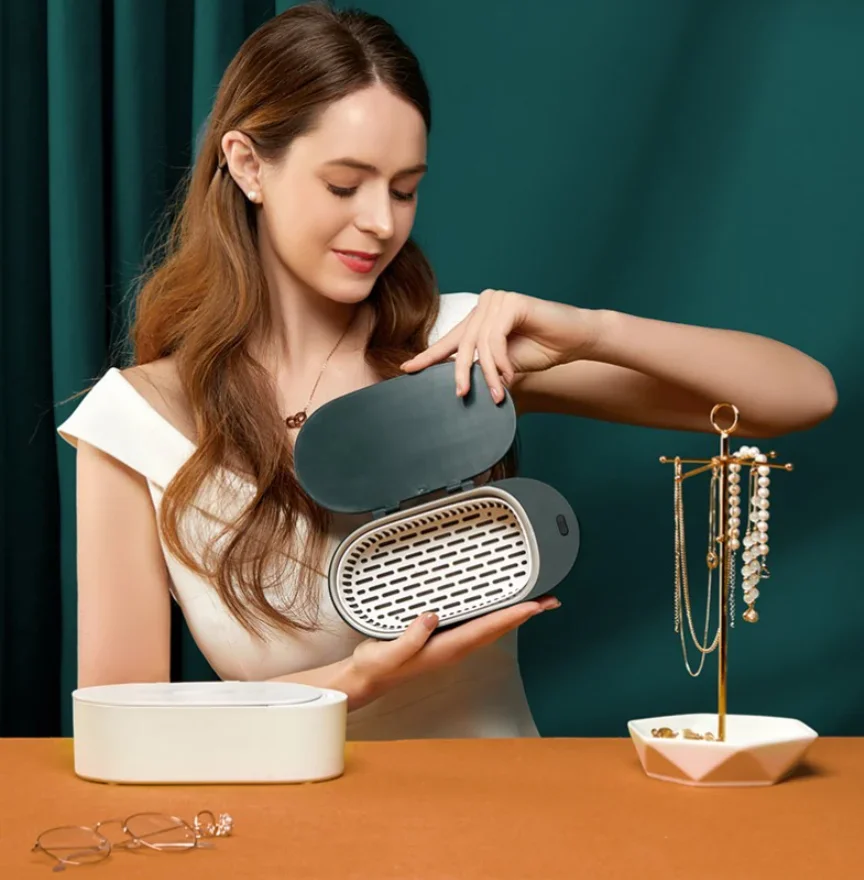 Цифровой ультразвуковой очиститель Ультразвуковая чистка Портативный мини-бытовой ювелирный очиститель Очки Стоматологические