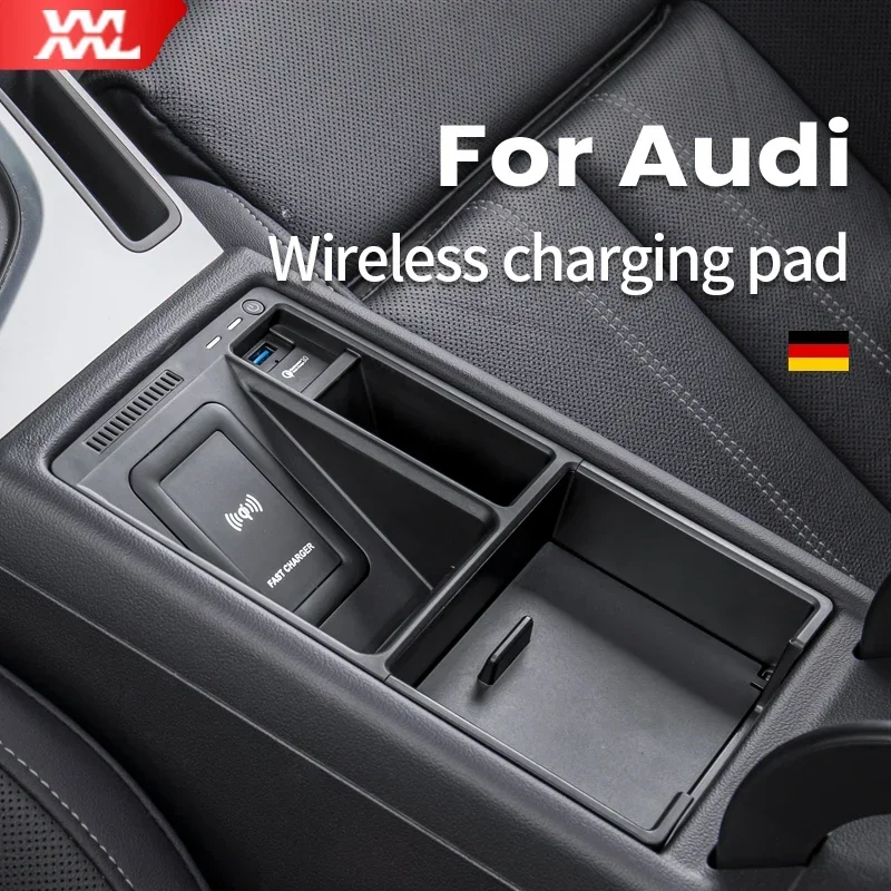 Mobile Phone Wireless Charging Pad Stand Holder for Audi A3 S3 8Y A4 2022 2021 2020 Senda Hatchback Car Interior Electronic