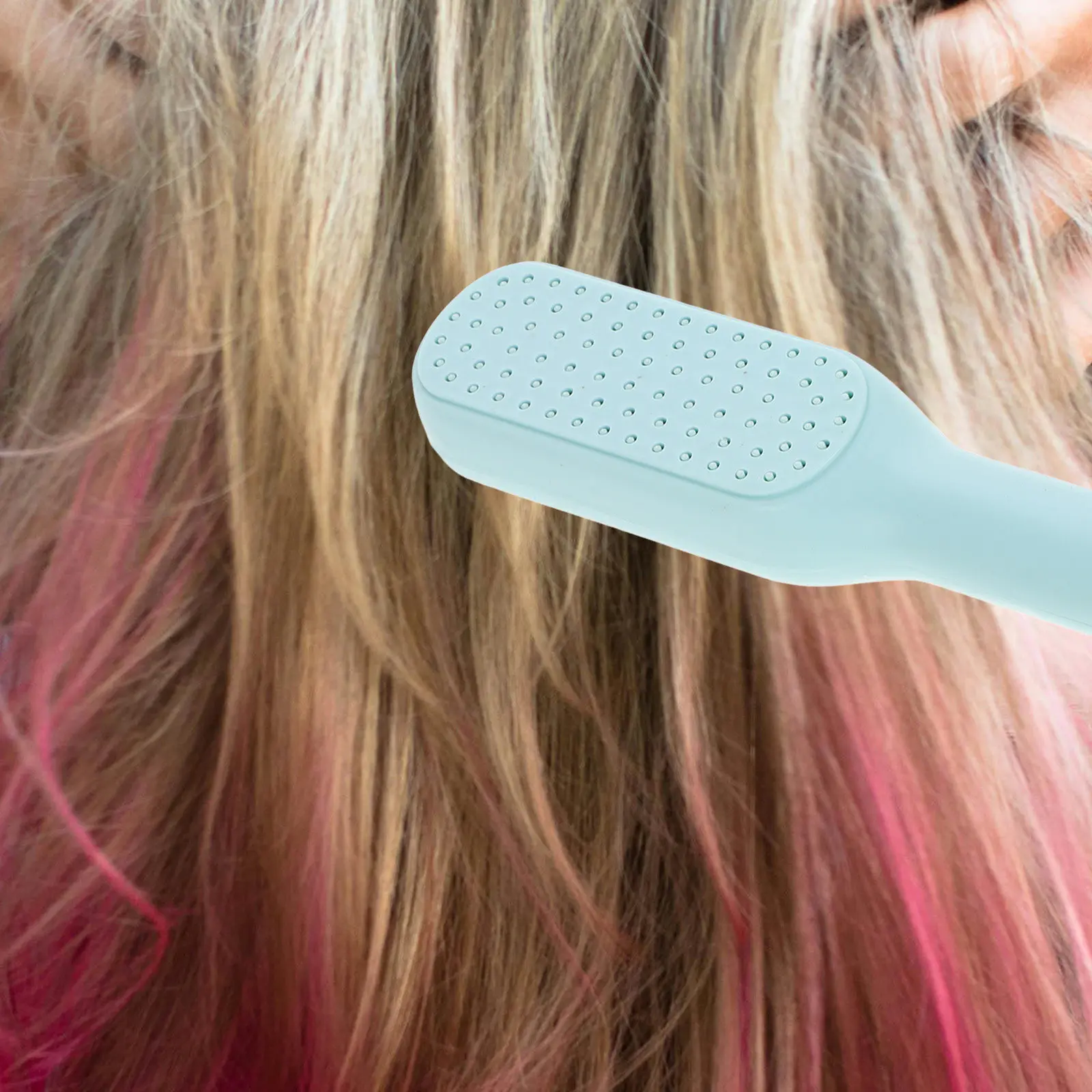 1 Set Anti-Static Self-Cleaning Massage Comb Portable Retractable Wide Tooth Detangling Hair Styling Tool For Thick Curly Hair