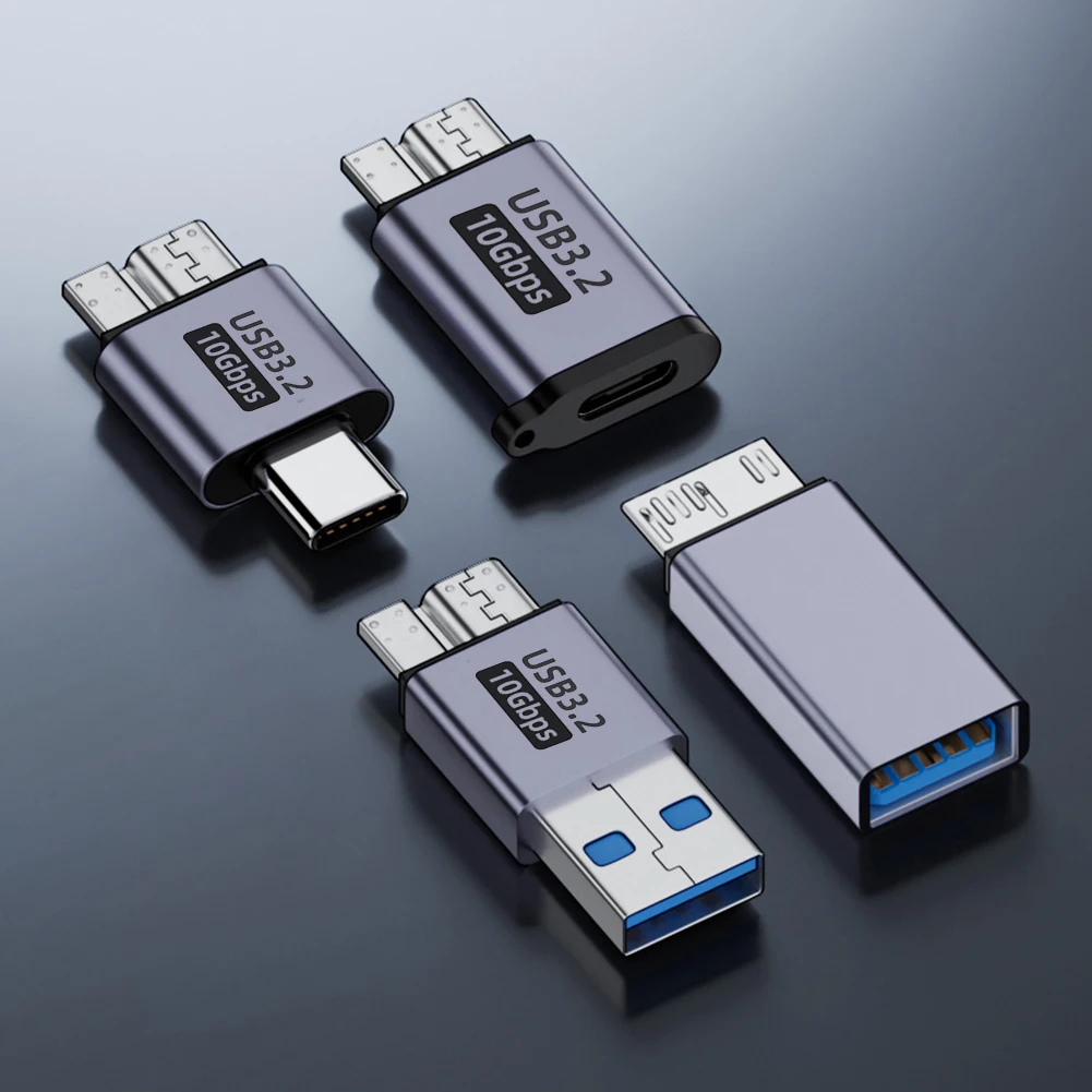 

USB-A/Type-C To Micro B Mini Adapter 7.5W Portable Convertor USB3.1 Gen2 10Gbps High-speed for Hard Drive Cable Mobile Phone