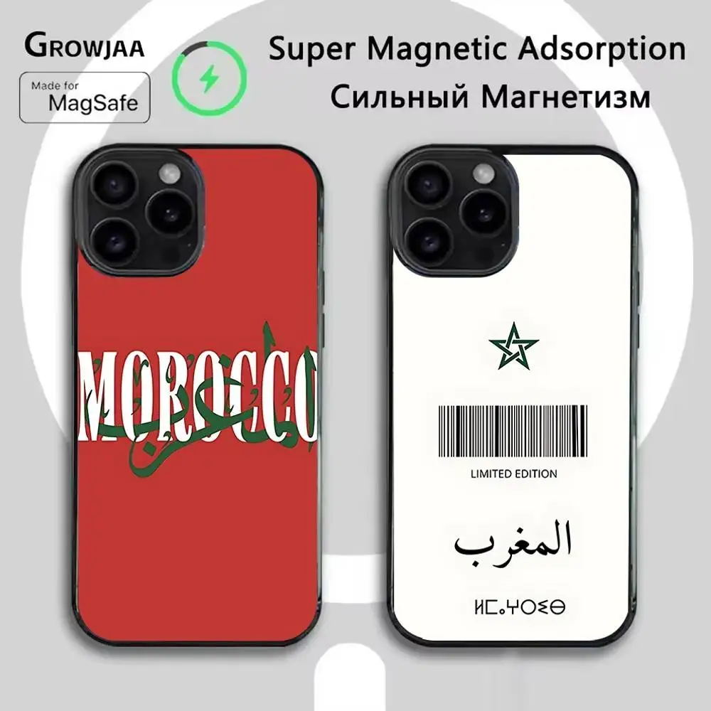 

Flag of Morocco Passport Phone Case For iPhone 17,16,15,14,13,12,11,Pro,Max,Plus,Mini,SE4,E Magnetic Magsafe Wireless Charging