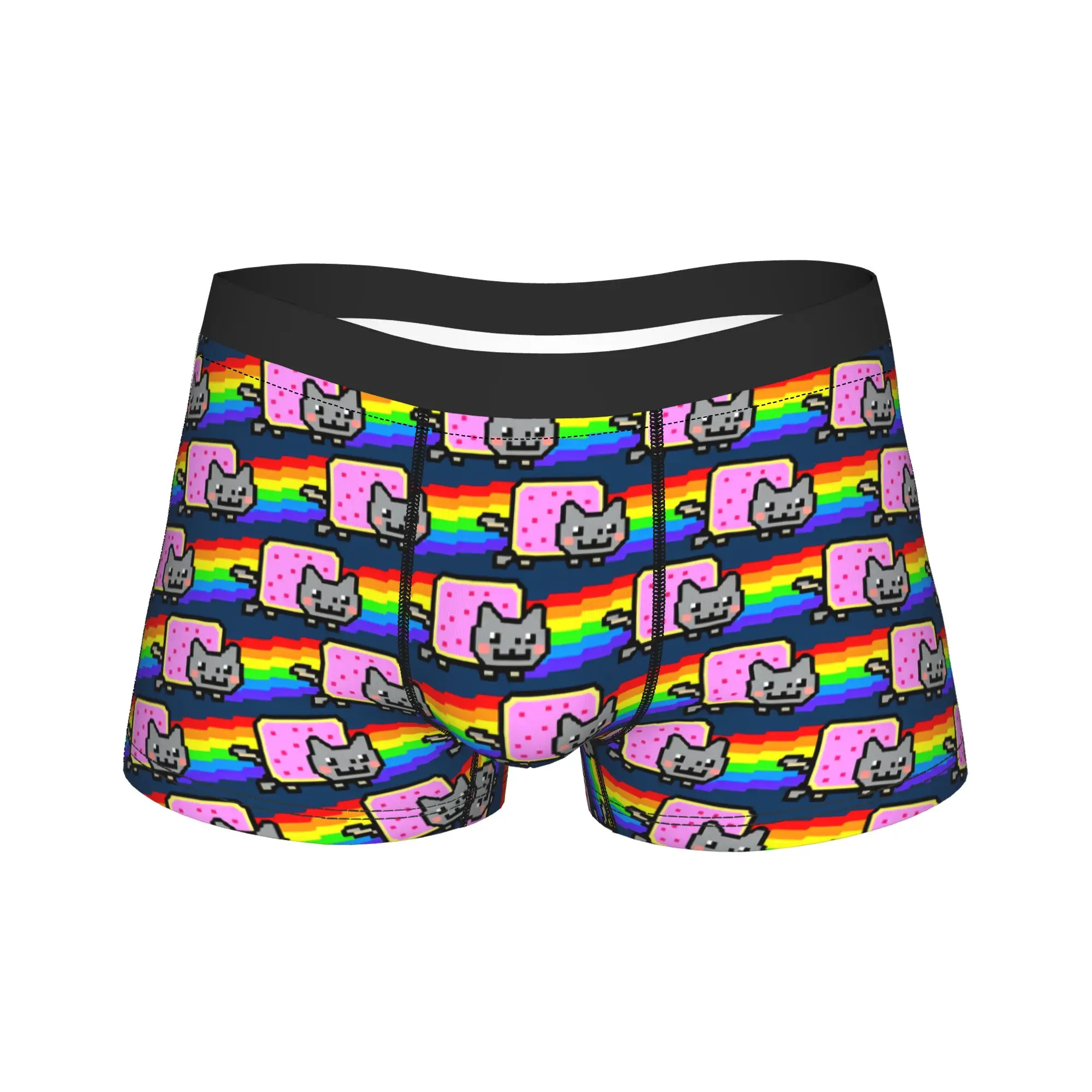 

Cat Rainbow Pixel Space N-Nyans Underwear Custom Boxer Shorts Hot Sale Men Panties Comfortable Shorts Briefs Gift Idea