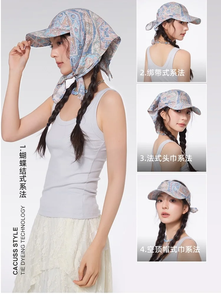 Neuer Modischer Atmungsaktiver Nackenschutz-Hut Sommer Outdoor Gesichtsbedeckender Damen-Sonnenhut Premium Strand Sommer Urlaubshut – Detail 11