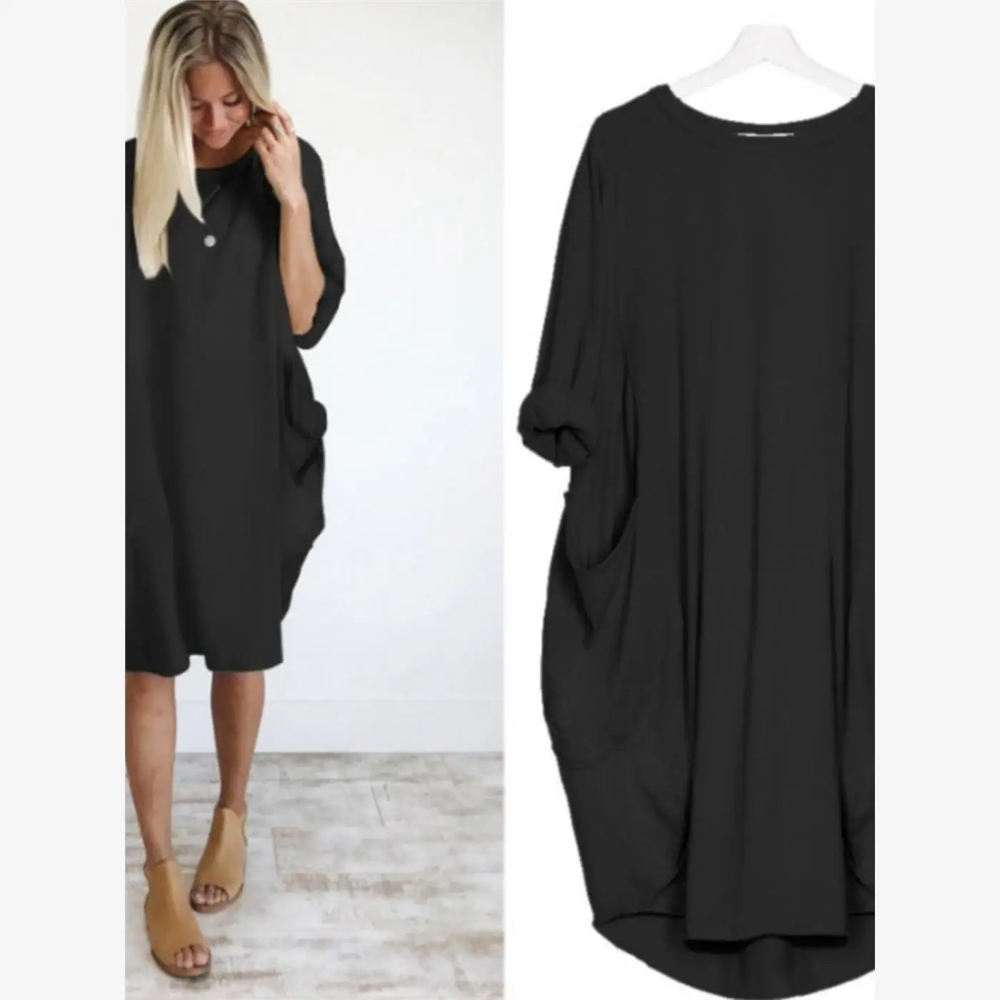 T-shirt ample décontracté pour femmes, chemisier Dr Lady, printemps été, jupe longue mi-longue, O-Ne