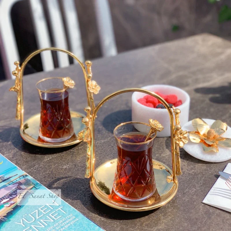 Turkey Imported Boutique Handmade Small Fresh Black Tea Cup European Afternoon 100ml Cup with Middle Eastern Coffee Cup