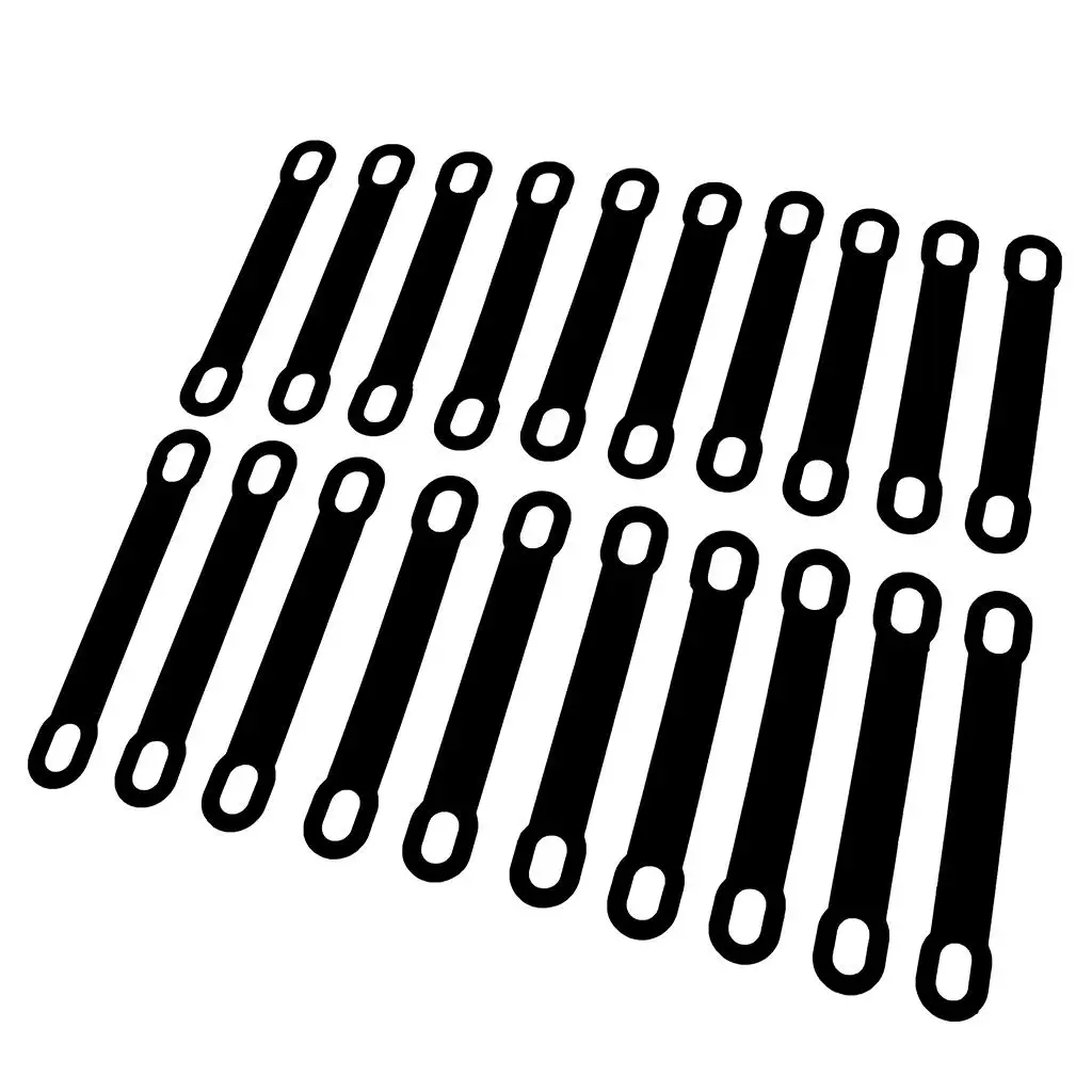 20Pcs Non-Slip Black Rubber Clothes Hanger Grips Clothing Hanger Strips Pads