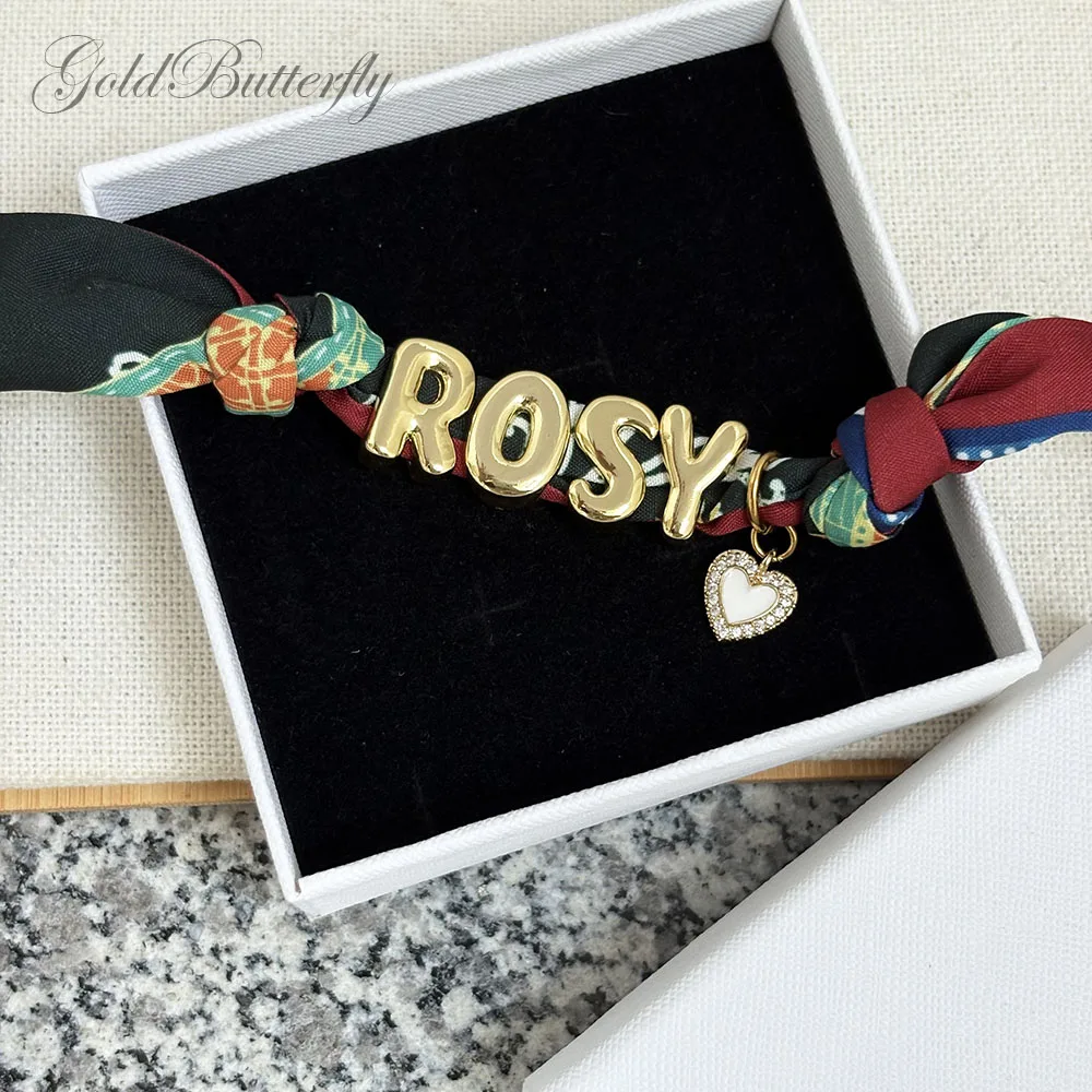 

Новый ﻿ Персонализированное ожерелье из ленты с алфавитом, красочная плетеная подвеска с буквами «сделай сам», регулируемая раздвижная буква, ювелирные изделия, Рождественский подарок