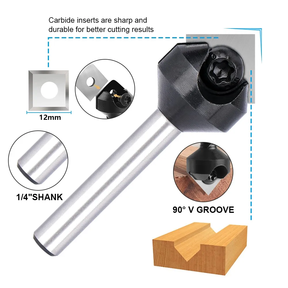 V Groove Carbide Insert 1/4\