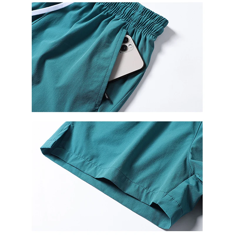 Sport Quick Dry Shorts Men Sportswear Running Gym Beach Jogging Bottoms Women Summer Fitness Training Pocket Zipper Shorts Pants