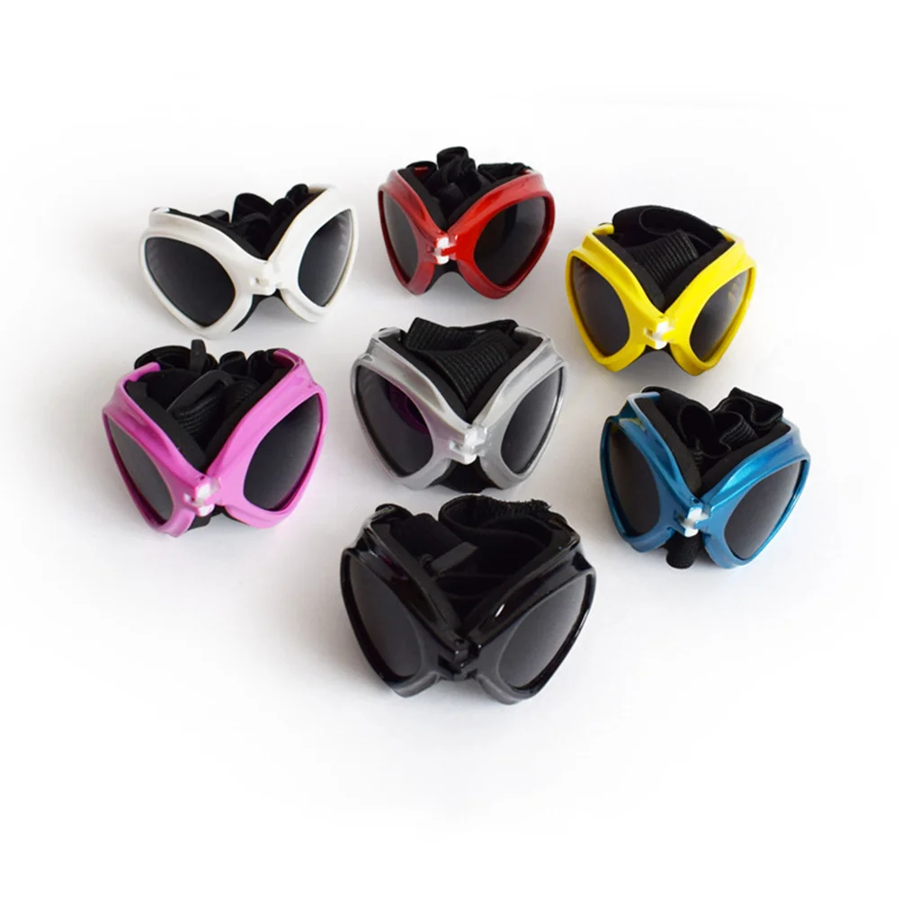 

Triangle Dog Sunglasses Black Adjustable Strap Protective Uv Wind Water Fog Pet Goggles Eyewear for Dogs Sunglasses for Pets