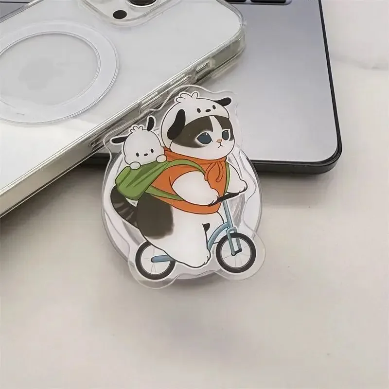 Nowy Koreański INS Śliczny Kreskówkowy Kot Do Magsafe Magnetyczny Uchwyt Grip Tok Stojak Do Telefonu IPhone Samsung Składany Futerał Uchwyt Wspornik