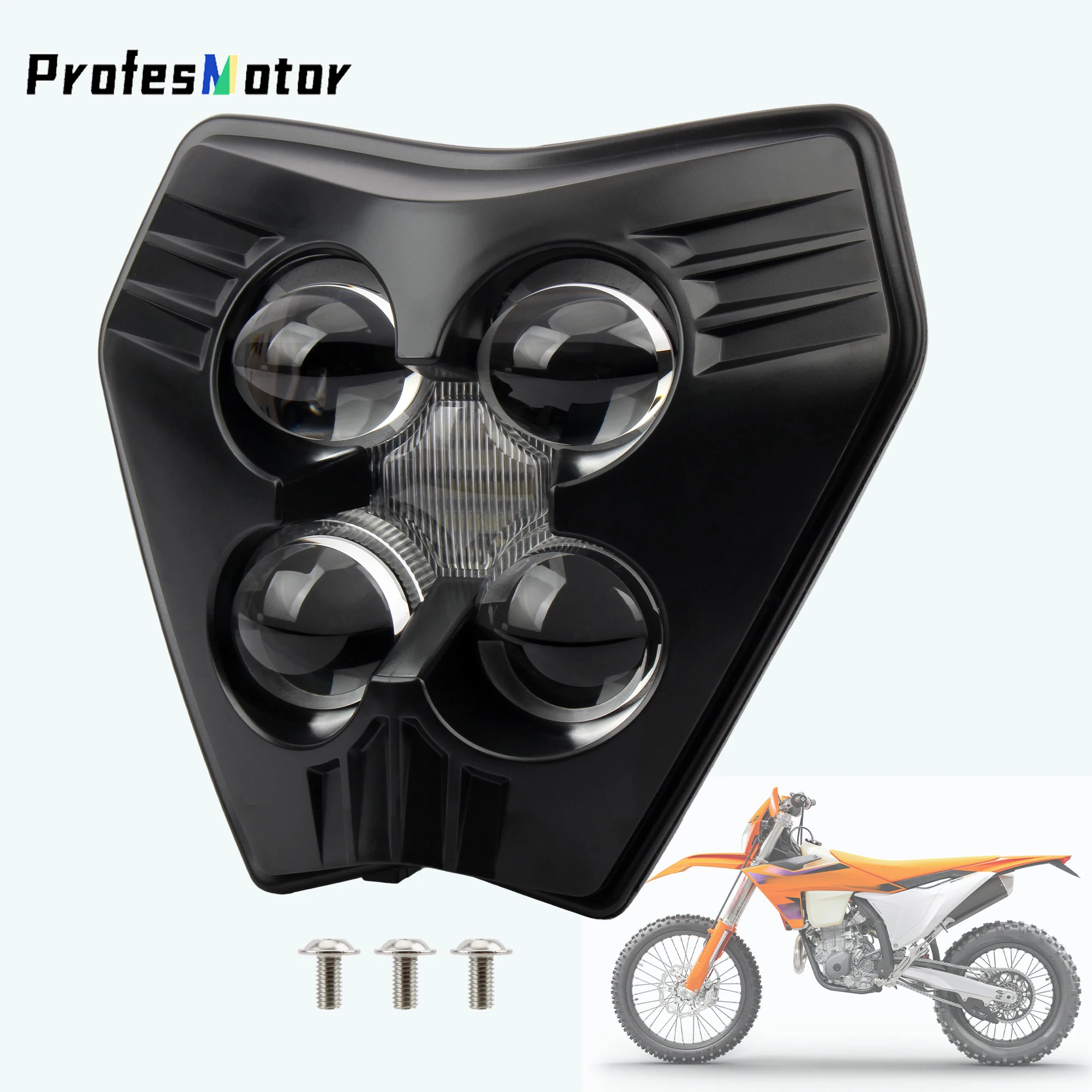 

For KTM EXC 300 Motorcycle LED Headlight Wick EXC-F XC XCW SX SXW SXF 450 125-500 2024 2025 Dirt Bike Enduro Motocross Headlamp