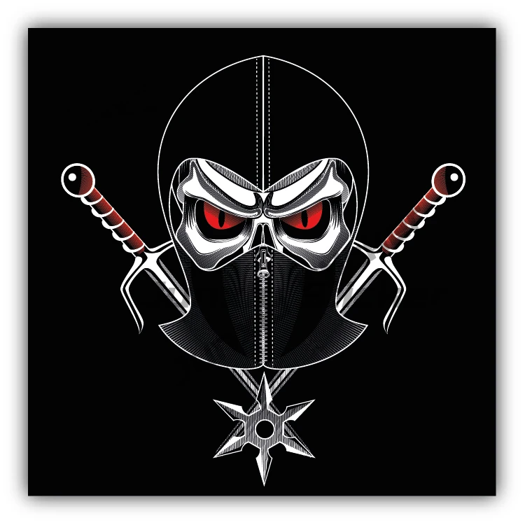 

Creative Ninja Skull Sticker Car Bumper High-quality Cover Scratches Decor Graphic Decal Rv Stickers For Car Decals Custom Made