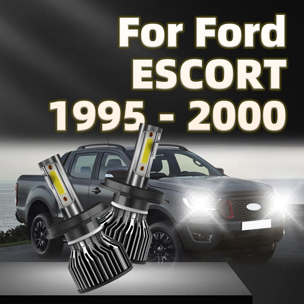 

6000K White Light LED HeadLight 30000LM Car Lamp Hi-Lo Beam Bulbs For Ford ESCORT 1995 1996 1997 1998 1999 2000