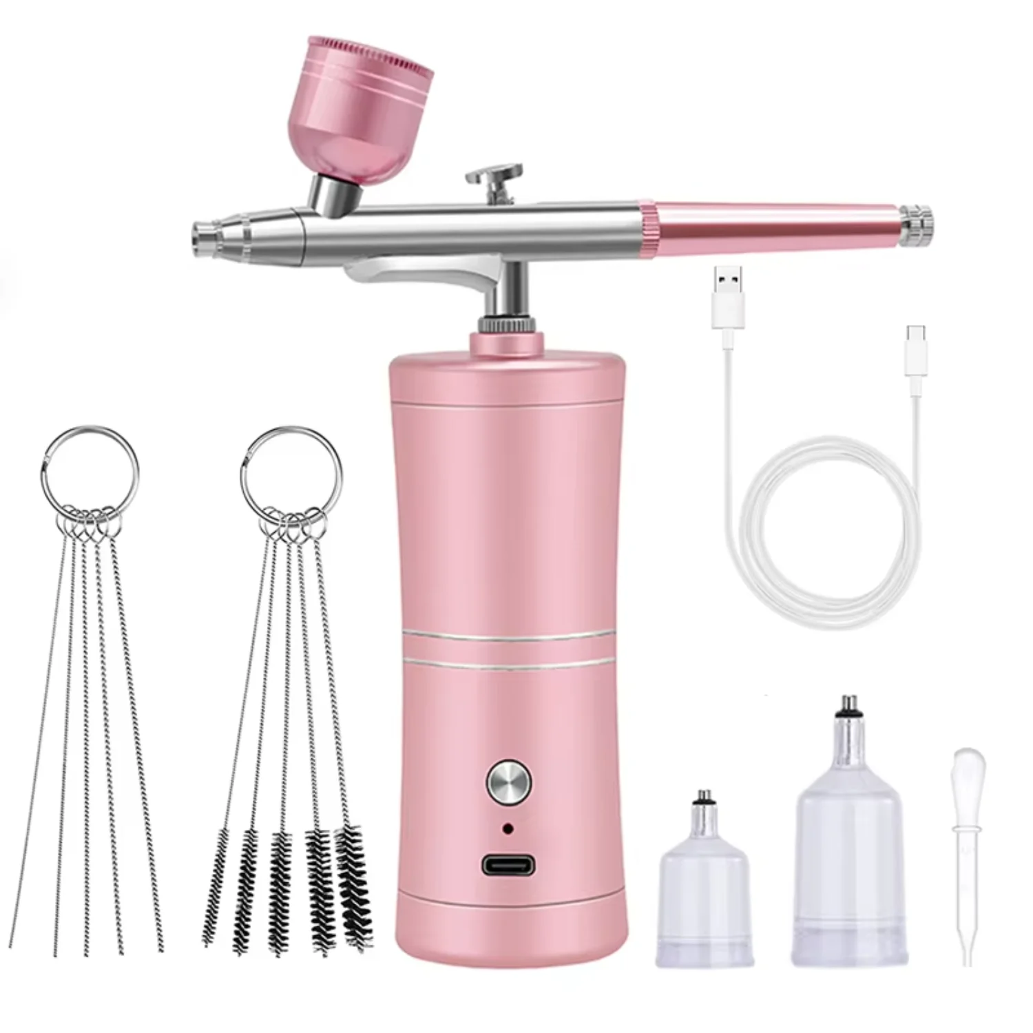 

Airbrush Nails Art Paint Portable Cordless Air Brush Nail Gun with Compressor Nail Decoration Cake Makeup Varnish Spray