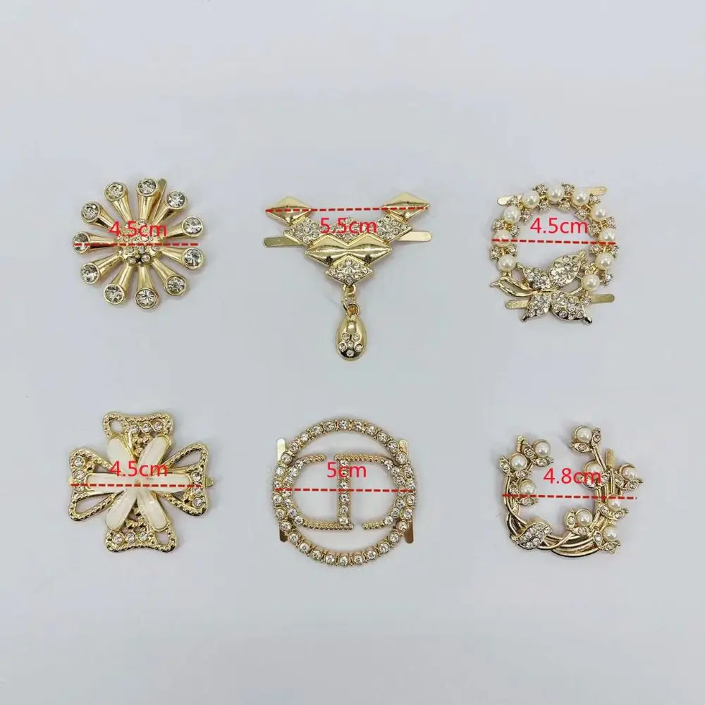 Exquisite Rhinestone Metal Buckle Clasp Craft DIY Woven Bag Purse Hat Decor Decorative Buckle Hardware