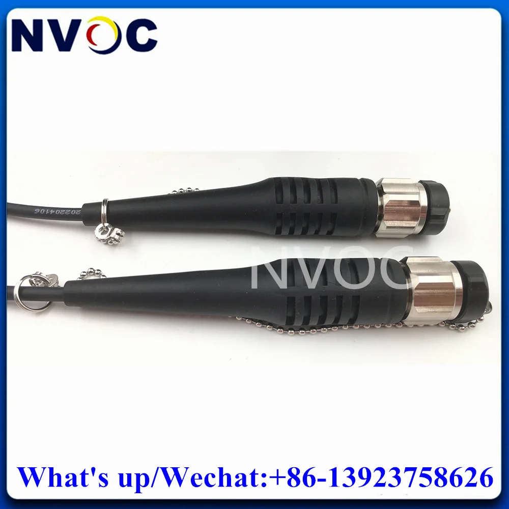 2C SM G657A1,4.0mm 200M TPU ODC Round Fiber Optic Patch Cord Cable With PCD310 CoiL+2Cores ODC Square F  to LC/UPC 1M Connector