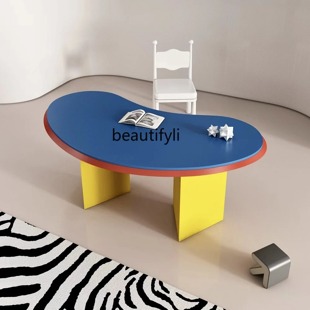 Memphis Style Desk Design Desk Kindergarten Writing Desk Color Coffee Table Classic Cartoon