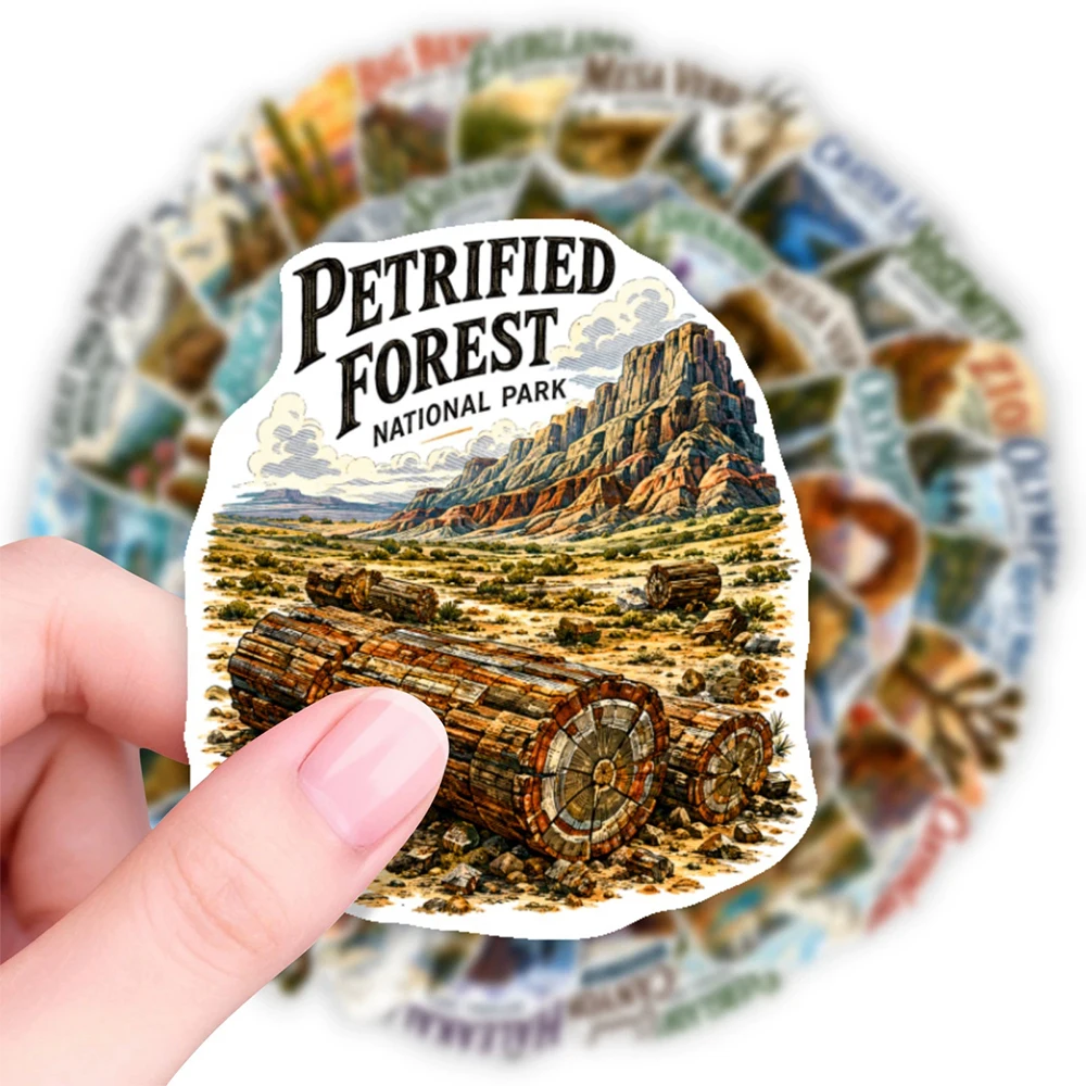 10/30/50pcs Cartoon National Park Scenery Stickers Landmark Landscape Graffiti Decals DIY Laptop Guitar Scrapbook Phone Sticker