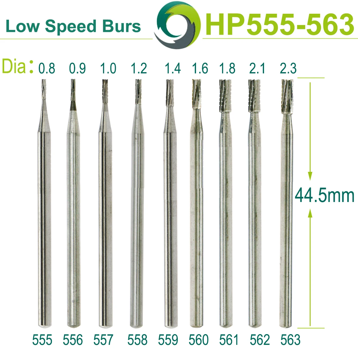 5Pcs WAVE Dental Burs Carbide Dental Strawberries Dentistry Drill Low Speed Burs HP555-563 Dentist Accessories Materials