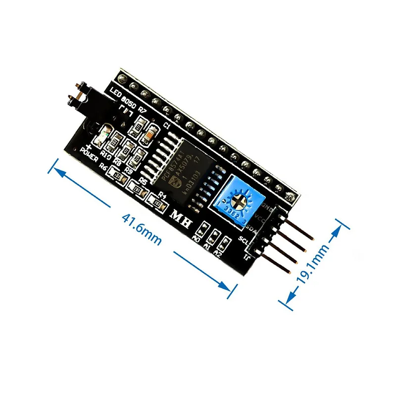 IIC/I2C/Interface LCD1602 adapter board function library, LCD2004 adapter version, PCF8574 expansion board