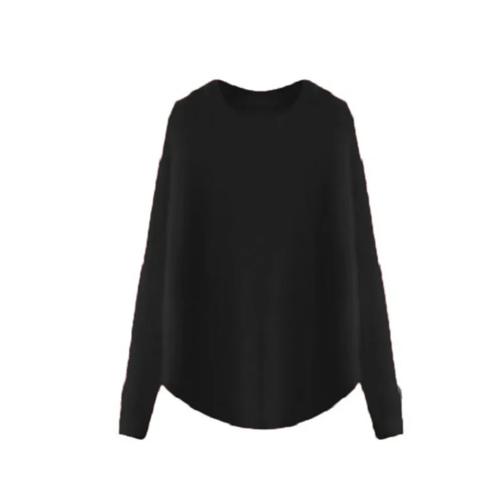 

Sweet Irregular Long Sleeved Knitwear Bottoming Shirt Loose Sweater Top Autumn Winter Pullover Knitted Top for Women Female