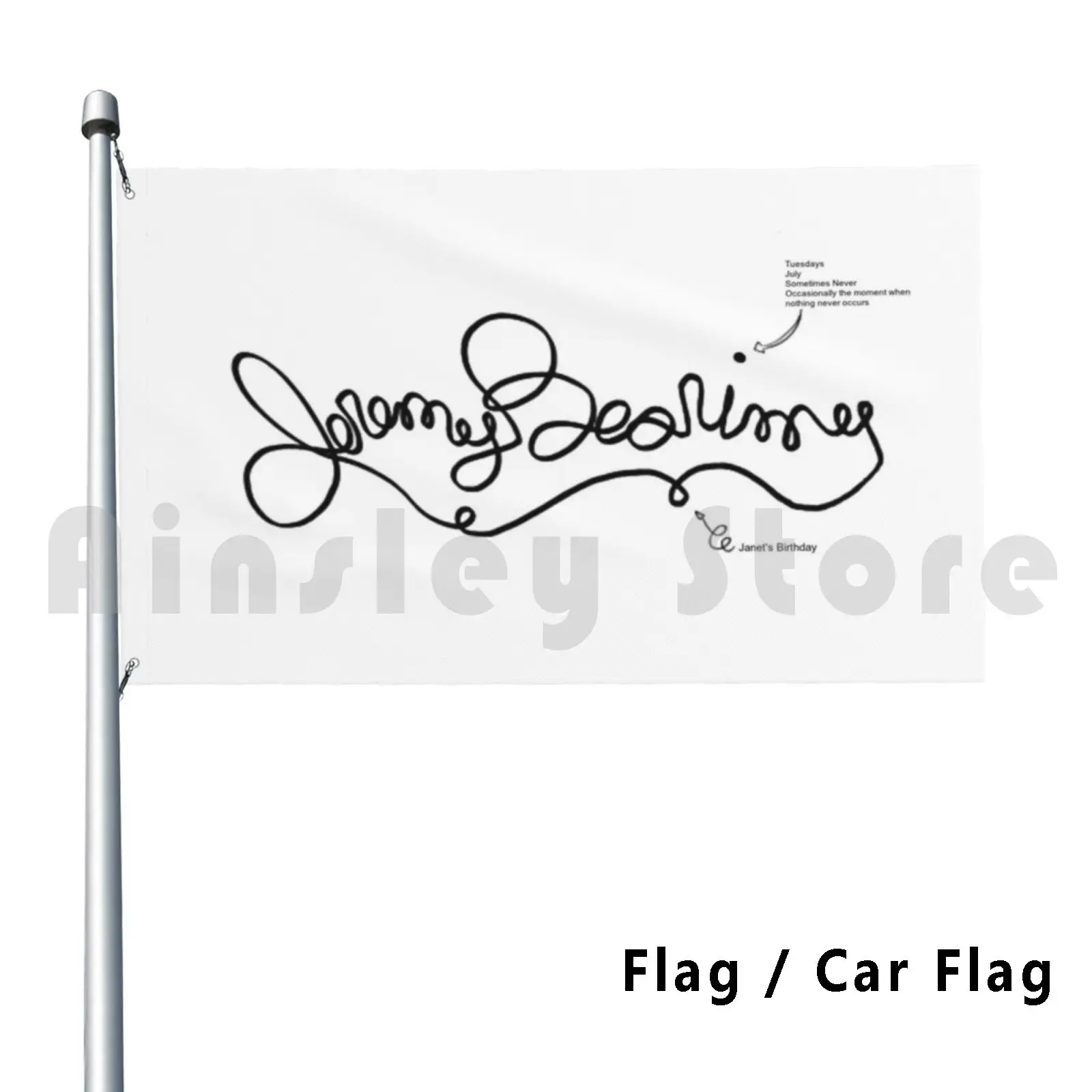 Jeremy Bearimy Decoração ao ar livre Bandeira Bandeira do carro Jeremy Bearimy O bom lugar Darcy Carden Janet Bom Janet Bad Janet