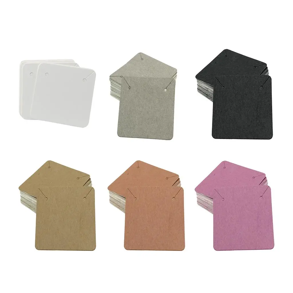 

100 Pieces Necklace Earring Display Cards for Stud Earrings Dangle Earrings