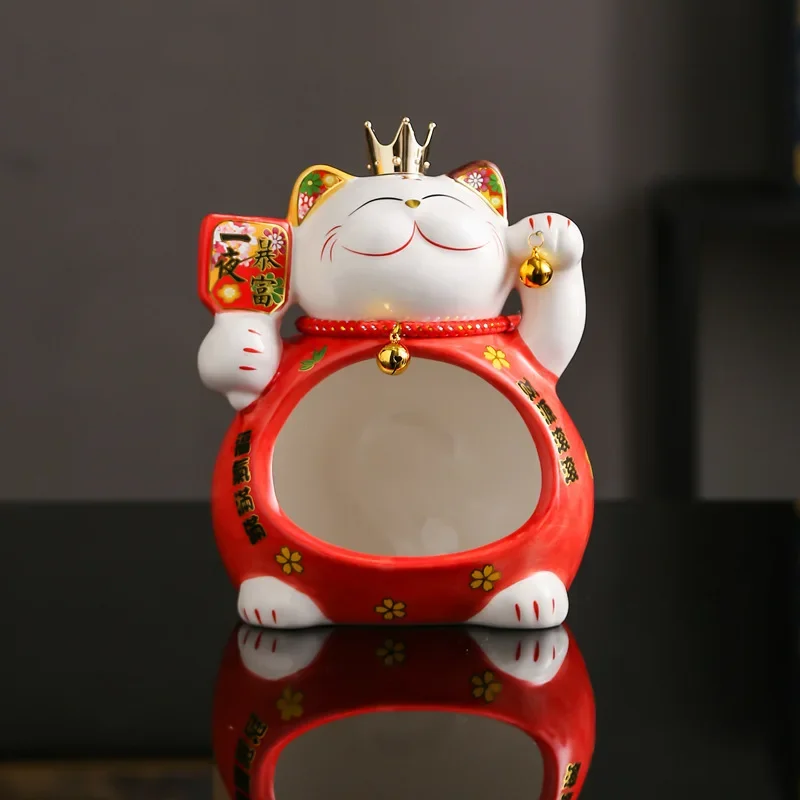 Lucky Cat Entrance Key Storage Ornament Entry Shoe Cabinet Light Luxury Creative Housewarming Opening Gift