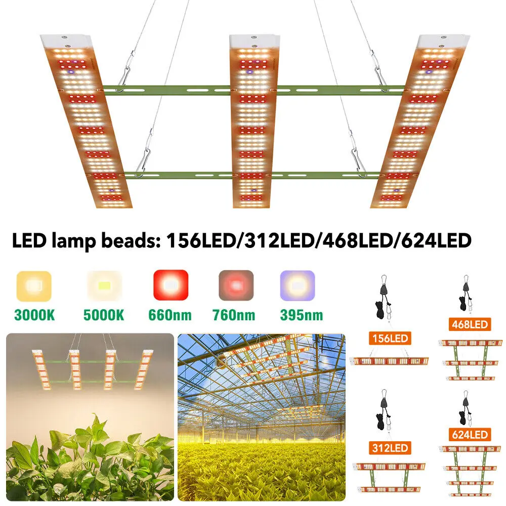 LED Grow Light Full Spectrum Plant Lamp Grow Lamp Indoor Veg Flower UV IR