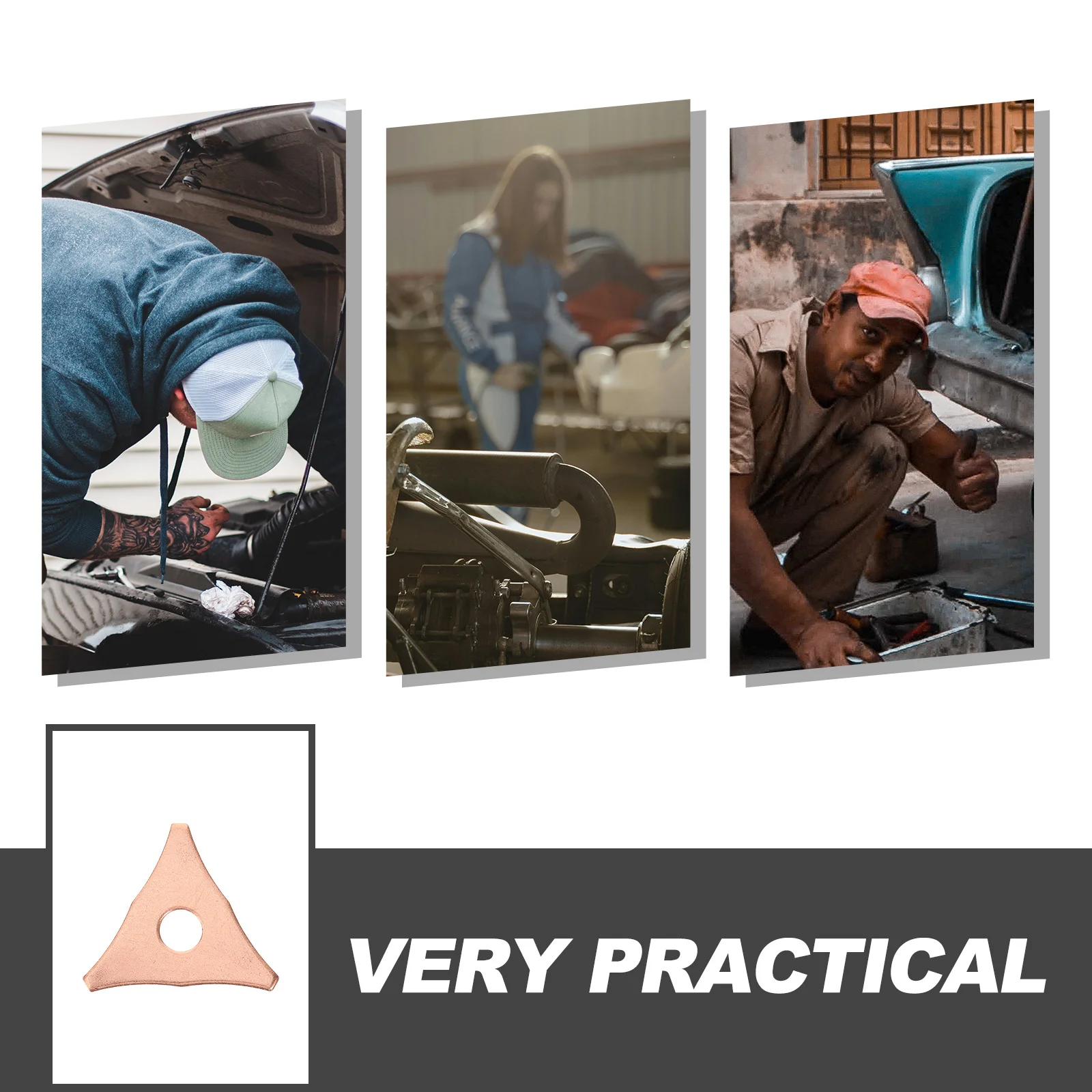 100 pcs Ring Penarik Lekukan Segitiga untuk Perbaikan Plat Logam, Alat Las Titik Panel Bodi Mobil, Penarik Lekukan, Peralatan Otomotif