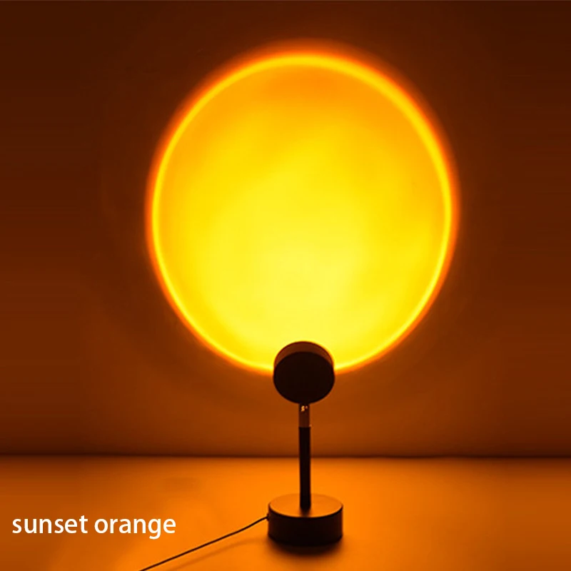 USB Rechargeable Desk Lamp The Sun Never Sets Rainbow Projection Sunset Lamp Internet Celebrity Background Atmosphere Light