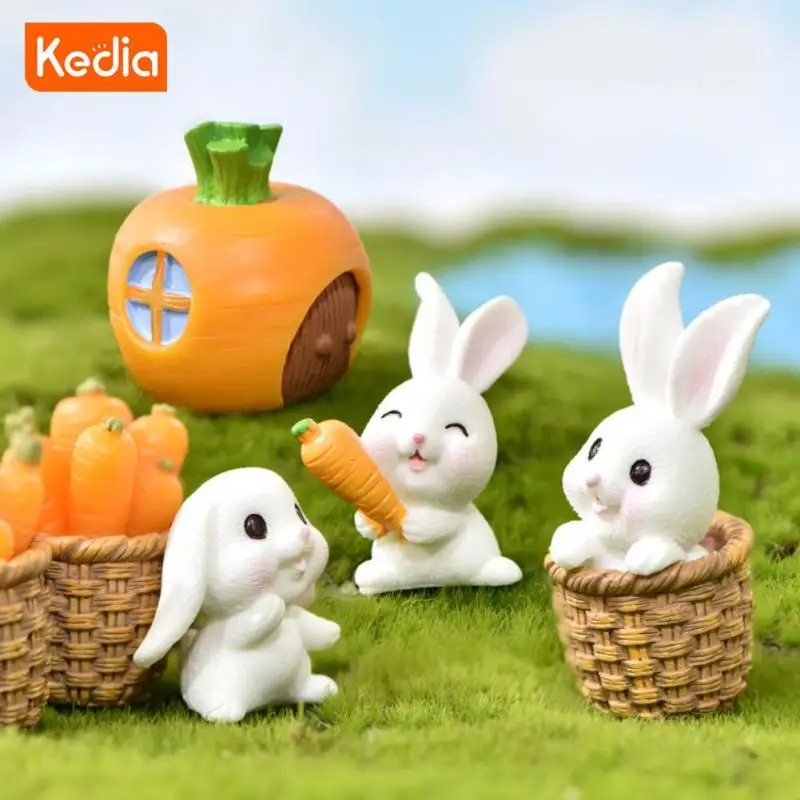 Adorable Playset Versatile Miniature Garden Decor Ideal Gift Hand-painted Cartoon Animal Figurine Children's Garden Decoration