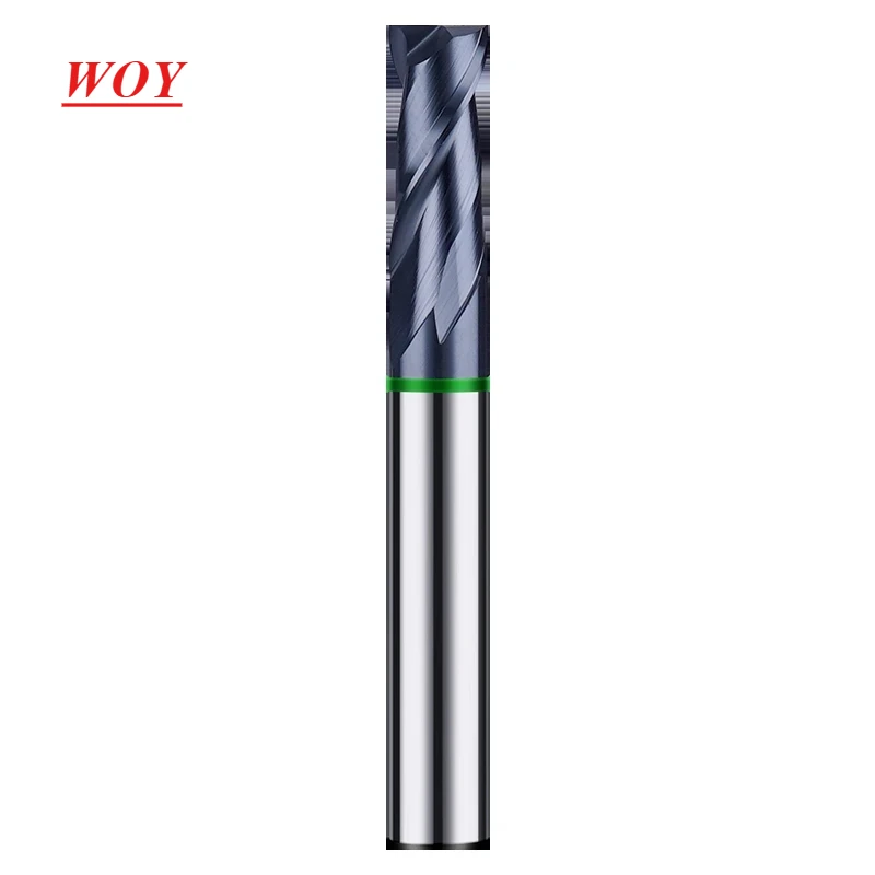 

WOY TGH-HRC50 2F Color Circle Flat End Mill Tungsten Steel Carbide Nano Coating Milling Cutter CNC Machining Endmills Tools