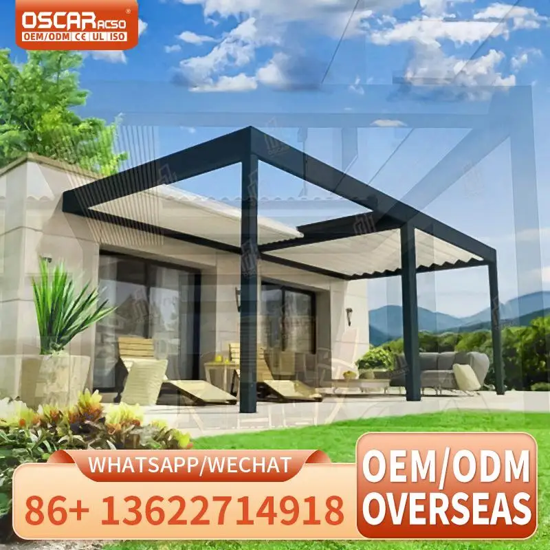 

High Quality Modern Sunproof Waterproof Aluminium Outdoor Pergola for Garden Patio Terrace Retractable pergola