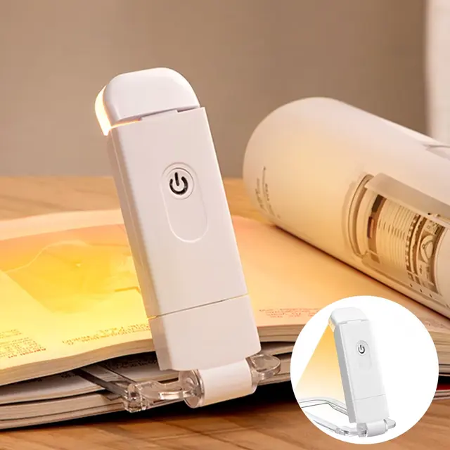 מנורת קריאה קומפקטית עם טעינה USB ושינוי צבעים