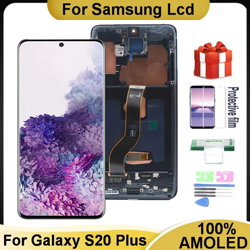 

AMOLED 6.7" LCD Screen For Samsung Galaxy S20 Plus LCD G985 G985F/DS G985B G985U S20+ Display Touch Digitizer Assembly