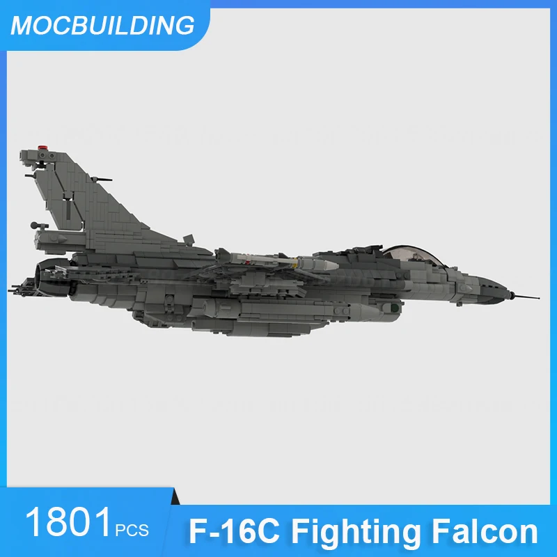 F-16C Block 50 Fighting Falcon Aircraft Model MOC Building Bricks Transportation Educational Creative Xmas Toys Gifts 1801PCS