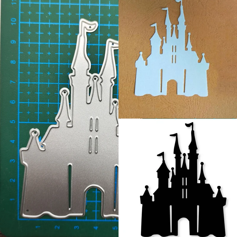 Zamek Metalowe matryce do wycinania Szablon Scrapbooking Diy Album Stempel Papierowa karta Wytłaczanie Dekor Nóż Rzemiosło Forma