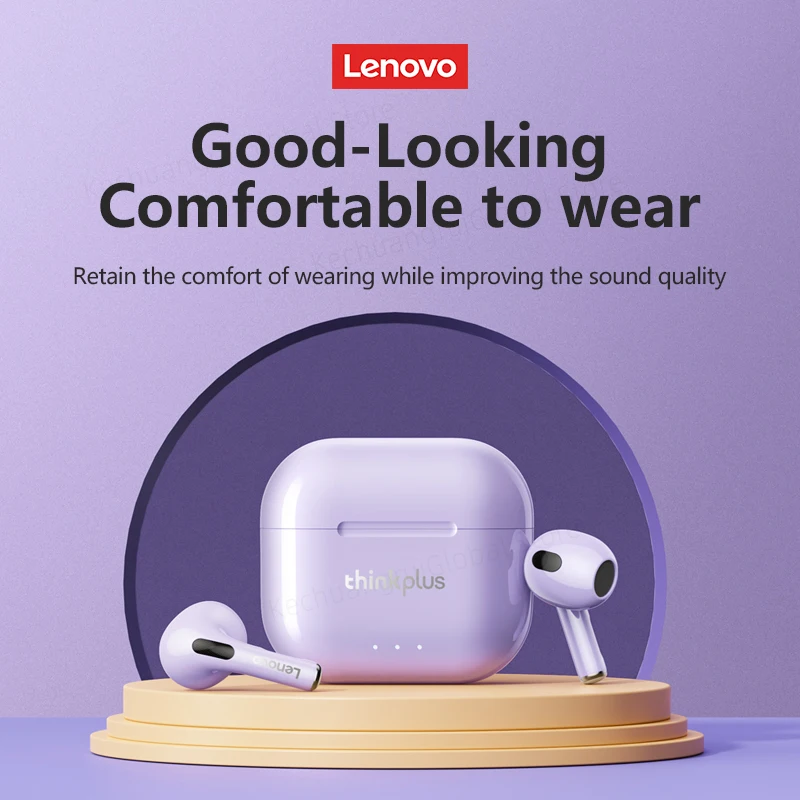 Lenovo LP40 II หูฟังเดิม LP40 plus TWS ไร้สายบลูทูธ 5.3 หูฟังกีฬาลดเสียงรบกวน Touch Control หูฟัง