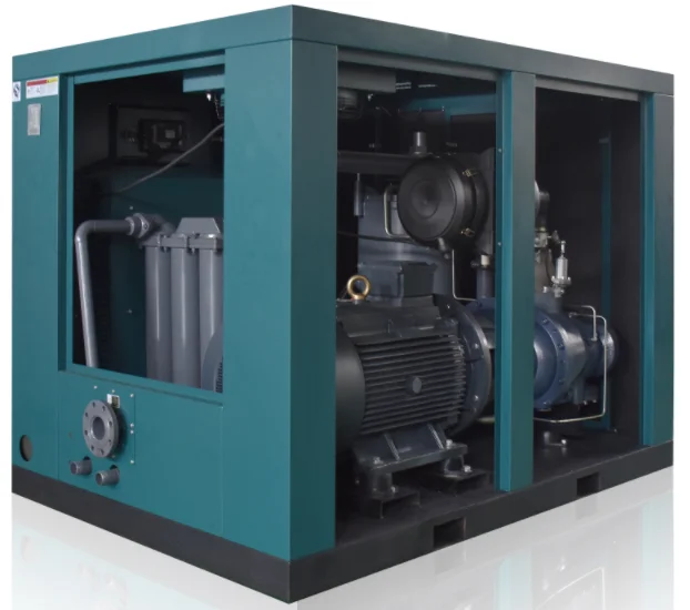 132kw 175hp Energy Saving Noiseless Oil-free industrial frequency air screw compressor