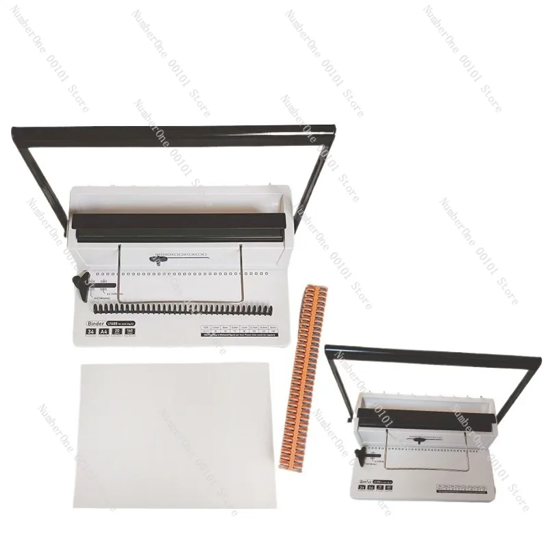 

Double-Wire IronRing Notebook Punching Machine Multi-Functional 34-Hole Square Hole Puncher Loose-Leaf Book Binding Manufacturer