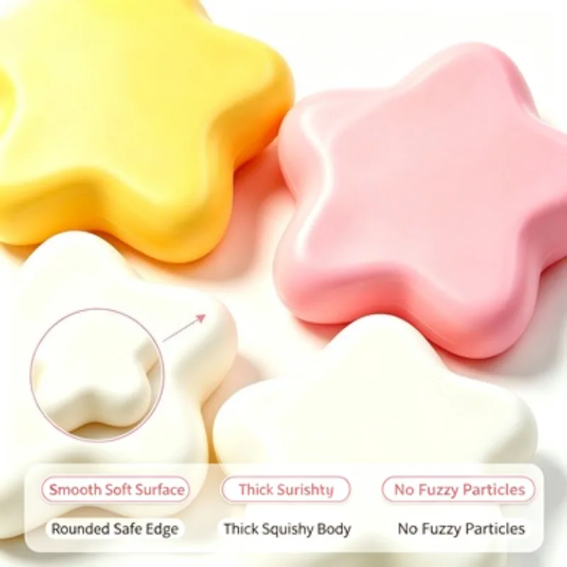 3 Colors Star Squishy Squeeze Toy Stress Relief Fidget Toy Soft TPR Anti-Anxiety Sensory Toy for Kids Adults Office Relax
